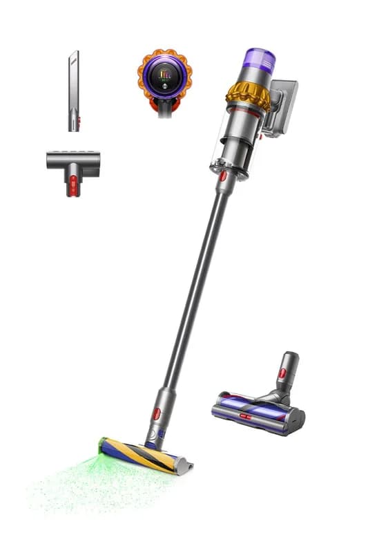 Dyson V15 Detect vacuum (Yellow/Iron)