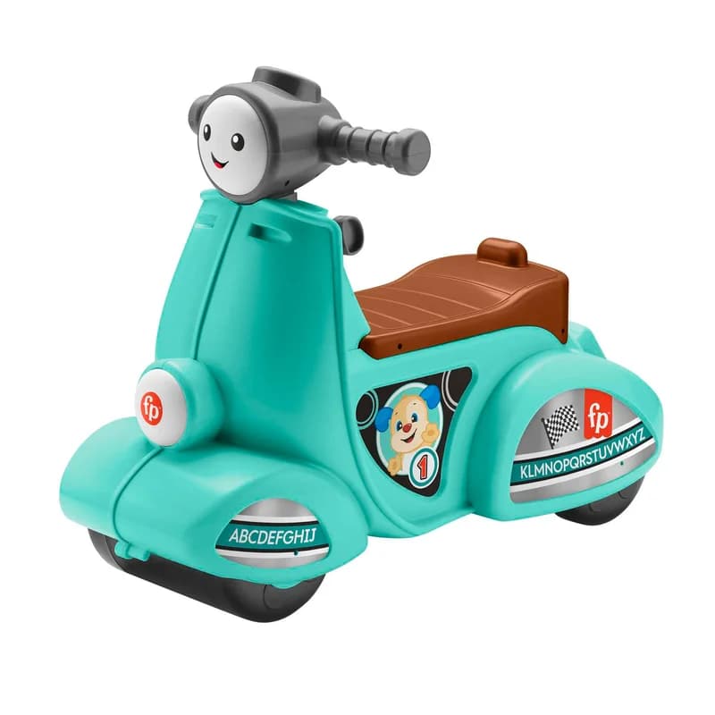 Fisher-Price Laugh & Learn Toddler Toy, Smart Stages Cruise Along Scooter Musical Ride-On
