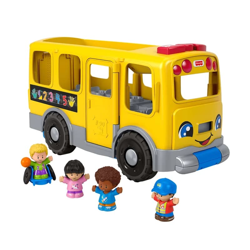 Fisher-Price Little People Big Yellow School Bus, Musical Pull Toy