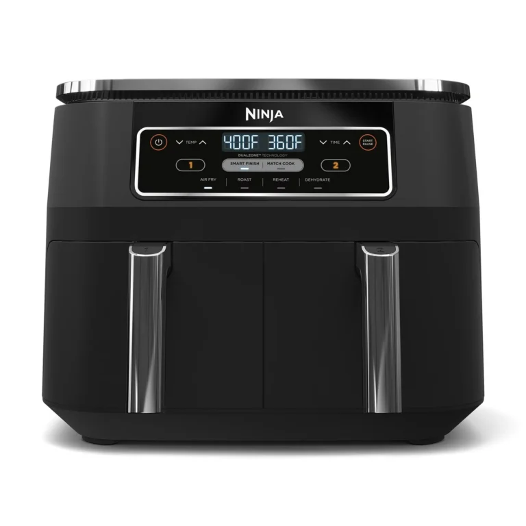 Ninja Foodi 4-in-1 8-Quart 2-Basket Air Fryer, DualZone Technology, Black (DZ100)