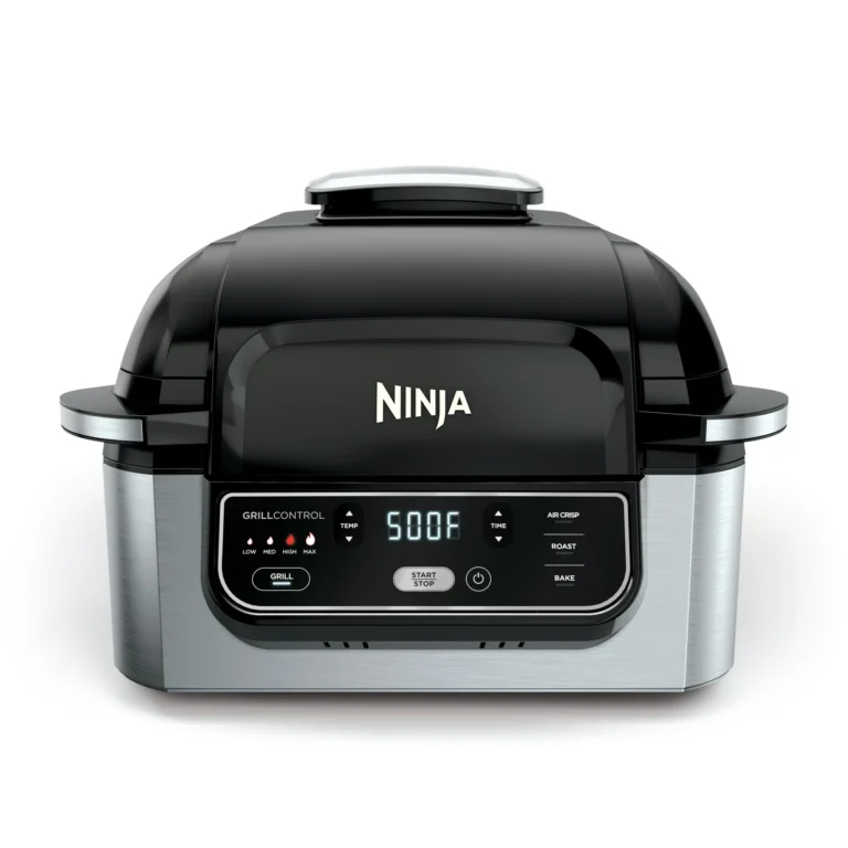 Ninja Foodi 4-in-1 Indoor Grill with 4-Qt Air Fryer, Black/Stainless