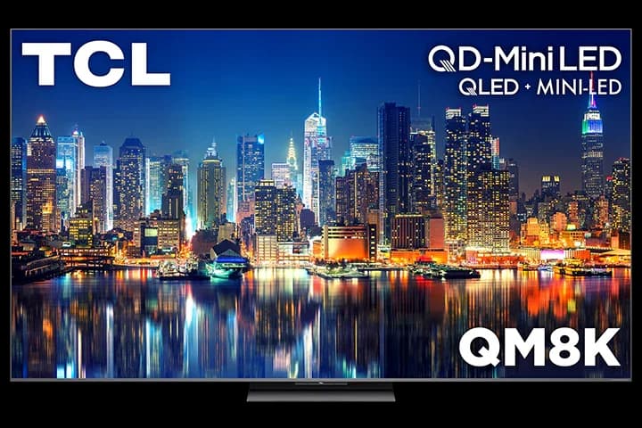 TCL 75" QM8K Series QD-Mini LED QLED 4K UHD Smart TV with Google TV – 75QM8K